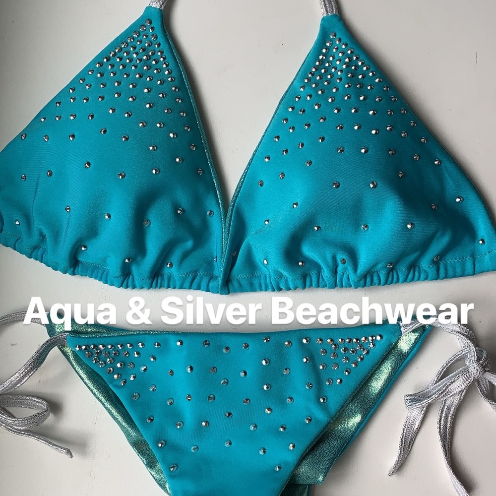 Aqua & Silver Beachwear